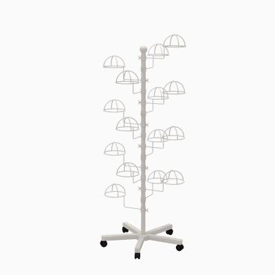 China Display Floor Standing Baseball Cap Rack Rotating Shelf Rack With Logo for sale