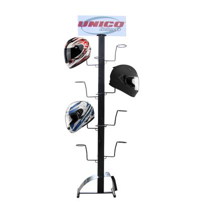 China Helmet Display Rack Floor Metal Football Helmet Display Stand For Climbing Motorcycle Skiing Helmet Custom for sale