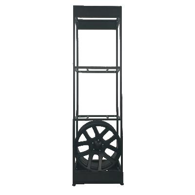 China Display Floor Standing Metal Wheel Rim Frame Shelf Display Rack For Showroom for sale