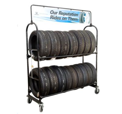 China Round-sided Wheel Display Stand Tire Storage Display Rack for sale