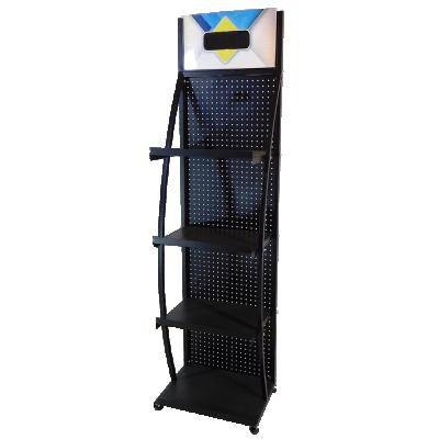 China Custom Display Metal Shelving Throw Can Display Rack for sale