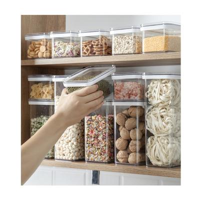 China Custom High Quality Minimalist Kitchen Food Storage Box Household White Rice Mung Beans Storage Box for sale