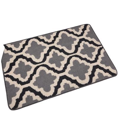 China Easy To Clean New Elegant Rectangular Living Room Entrance Bathroom Mat Polyester Fiber Mat for sale