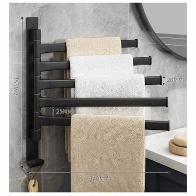 China Sustainable Good Quality Aluminum Towel Rack Home Simple Wall Mounted Towel Rack for sale