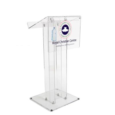 China Acrylic Floor Stand Acrylic Podium , Cheap Acrylic Plexiglass Lectern for sale