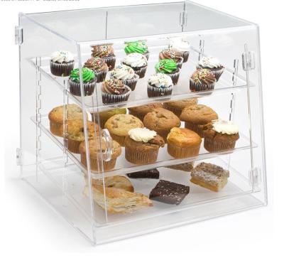 China Clear acrylic sheet cake display box cupcake display/acrylic cupcake display cabinet for sale