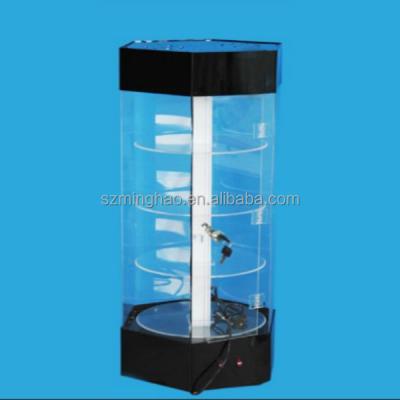 China 4 Tier Revolving Clear Acrylic Display Showcase , Revolving Showcase for sale