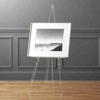 China Clear acrylic showcase easel vanishes to float paintings, posters, framed media for sale