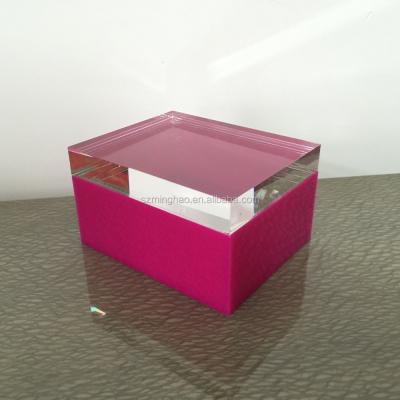 China Colorful lucite storage box with lid colored lucite storage box with lid, mini acrylic storage box for sale