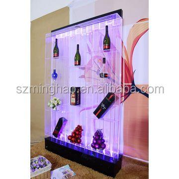 China eco-friendly acrylic wine display/acrylic wine rack/acrylic wine rack with LED for sale