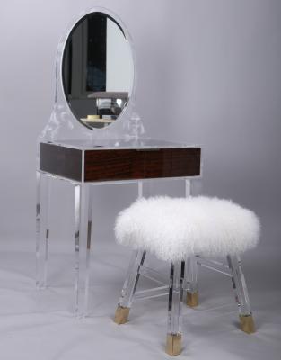 China NEW modern girl dressing table with drawers, elegant acrylic dressing table with mirror for sale