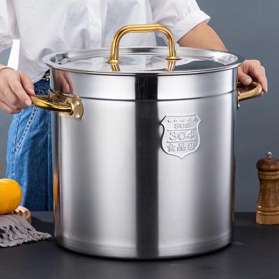 China OEM ODM Workable Thickened Stainless Steel Soup Barrel Heat Insulated Stainless Steel Kitchen Cooking Stock Pot for sale