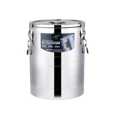 China Commercial Milk Tea Shop/Restaurant/Office/Hotel Heat Preservation Insulated Large Barrel 304 Stainless Steel Bucket Water Barrel With Faucet for sale