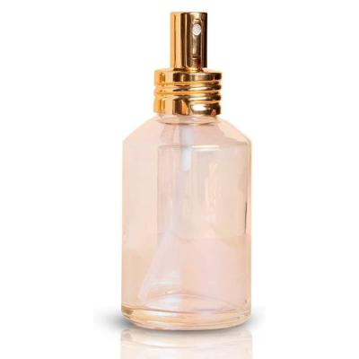 China Cosmetic Unique Color Coated Perfume Glass Bottle Cylinder Shape Perfume Bottle for sale