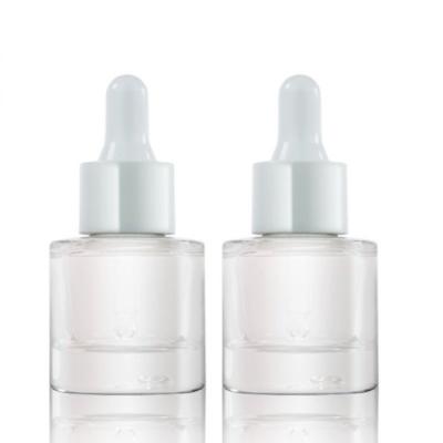 China Essential Oil Cosmetic Fancy Thick Bottle Base Dropper Glass Cosmetic Bottle With Pipette for sale