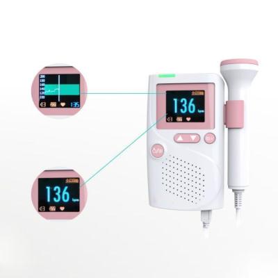 China Waterproof Medical Ultrasonic High Fidelity Sound Cardiology CE Ultrasound Infant Baby Portable Heart Monitor Fetal Doppler Heartbeat en venta