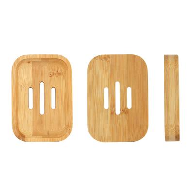 China Square Bamboo Bathroom Tray Container Bamboo Soap Holder Eco-Friendly Chinese Amazon OEM Factory Price Soap Dish for sale