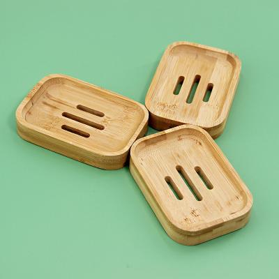 China Chinese Custom Design Hotel Use Bamboo Soap Holder Dispenser Brand Natural Bamboo Square Bathroom Soap Dish for sale