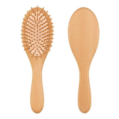 China Paddle Wholesale FSC OEM Nylon Wood Bristle Paddle Hair Brushes Professional Custom Oval Shape Paddle Hair Brush Manufacturers Logo for sale