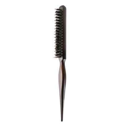 China home & Custom Teasing Slim Line Wood Handle Professional Logo Hair Salon Comb Brush Anti-Static for sale