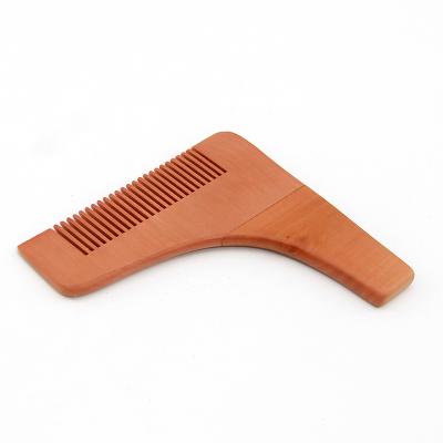 China Home Eco-friendly Natural Wooden Detangling Beard Comb Wholesale Professional Wooden Beard Comb for sale