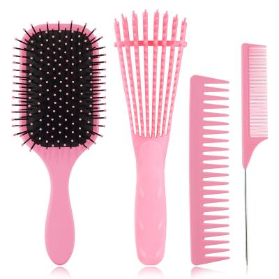 China Home Hair Scalp Massager Quick Drying Amazon Hair Scrubber Paddle Hair Detangling Master Hair Brush Kit for sale