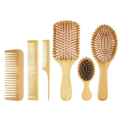 China Wholesale Professinal Wide Tail Comb Comd Rat Tooth Brush Natural Hair Salon Paddle Hair Set Brush for sale