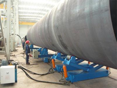 China Special Welding Rotator  lifting type assembly turning roll   using for wind power tower for sale