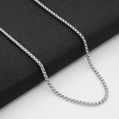 China FASHIONABLE diy pearl square necklace accessories wholesale ornament necklace3MMThick sterling silver straps for sale