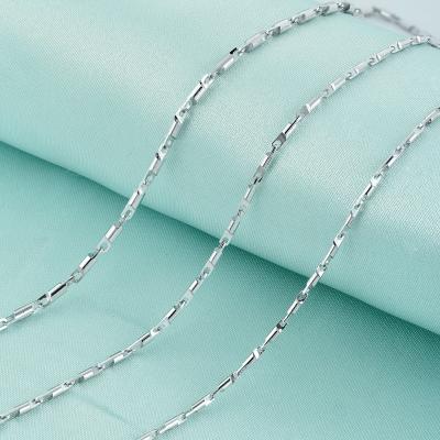 China Fashion Jewelry Accessories s925 Sterling Short Cylindrical Simple Short Cylindrical Shiny Chain Chain Clavicle Chain for sale