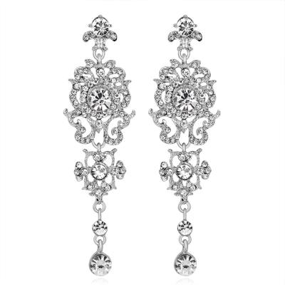 China FASHIONABLE in stock earrings wholesale bridal cavity cut out fashion eardrops earrings for sale