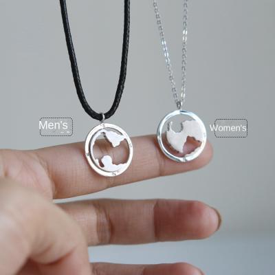 China New world FASHIONABLE two-in-one stitching card necklace pairs of chain men and women simple clavicle couple necklace one for sale