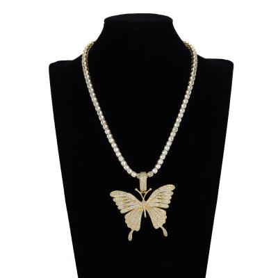 China Hiphop Hip Hop Trending Accessories Fashion Popular Women's Jewelry Street Butterfly Matching Pendant for sale