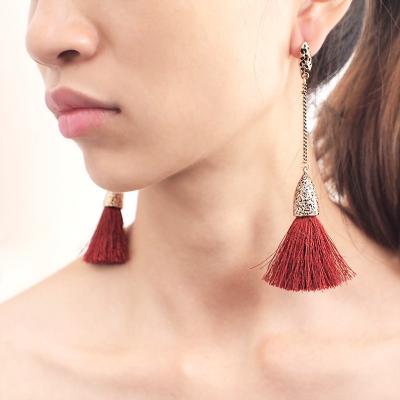 China Wholesale FASHIONABLE Vintage Bohemian Long Fringe Earrings New Style Ethnic Earrings for sale