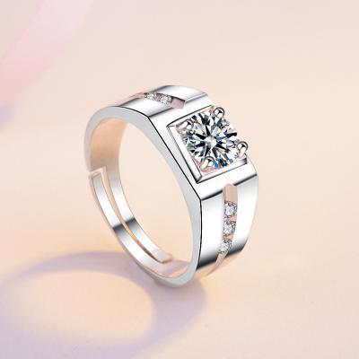 China Romantic couple rings men's and women's ring men's and women's adjustable simulation zircon diamond ring for sale