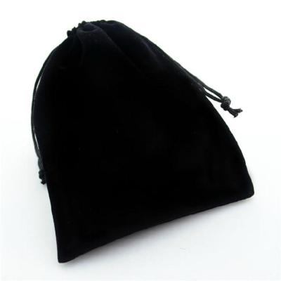 China Fashion Hot Selling Trend Wholesale Black Flannel Jewelry Drawstring Bag Divided into Small Accessories Bags for sale