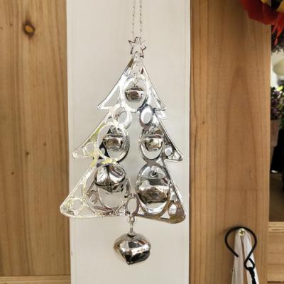 China Christmas Decoration 3D Bell Christmas Tree Decoration Metal Bell Hanging Decor for sale