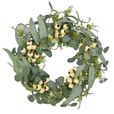 China Europe Artificial Wreath Wall Door Hanging Vine Wreath Wedding Leave Wreath for sale