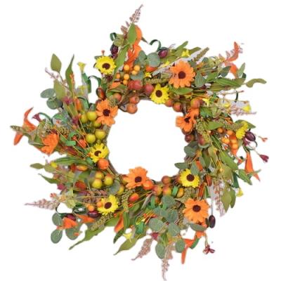 China Artificial Europe Vine Wreath Spring Wreaths For Front Entrance Wedding Spring Wreath for sale