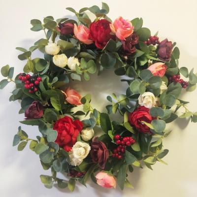 China Suppliers wedding eco-friendly weave plastic flower garland low price rose garland rose hydrangea garland for sale