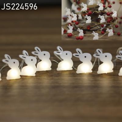 China Unique Creative Holiday Decoration 2.2M Battery Easter Bunny Shape Home Night Led String Lights For Decoration for sale