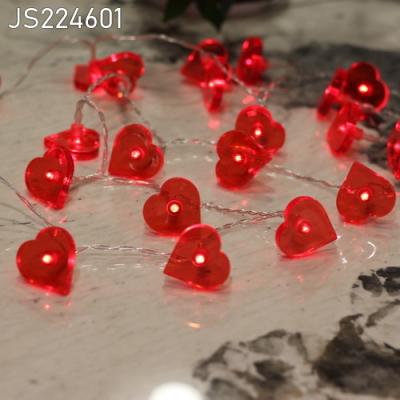 China 3M Valentines Day Red Heart Home String Light Decoration for Party Room Holiday Wedding Hearts Home Light for sale