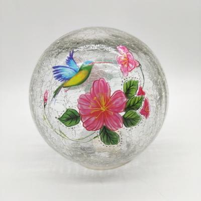 China Europe crackle pattern birthday ball with large light home decorative ball lead glass ball for sale