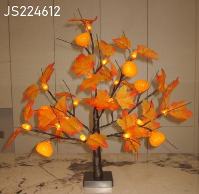 China Home Decoration Table Desk Decoration Gift Handmade Ornament LED Maple Leaf Opens Plastic Autumn Tree for sale