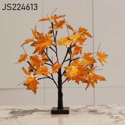 China 2022 New Home Decoration Autumn Ornaments Fall Leaves Tree Mini Table Top Tree Decoration for sale