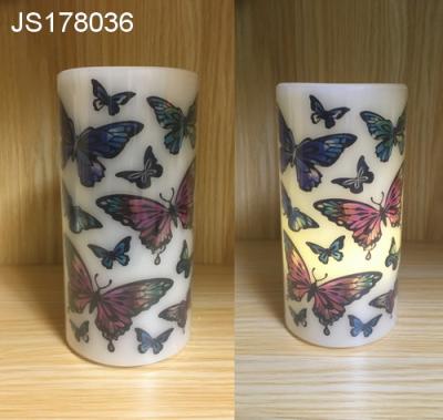 China Birthdays Amazon Supplier Party LED Candles Flameless Gifts Real Wax Sets Warm White Butterfly Candle for sale