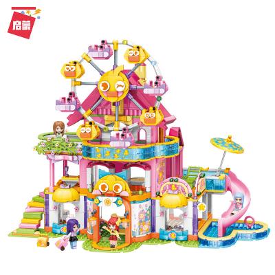 China DIY TOY Enlighten 31015 Ferris Wheel Holiday Hotel Model Girl Building Blocks and Insert Gathering Gathering Toys for sale