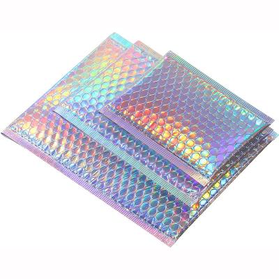 China shoes & apparel supplier ad factory custom rainbow color radium film bubble ad wrap directly for shipping for sale