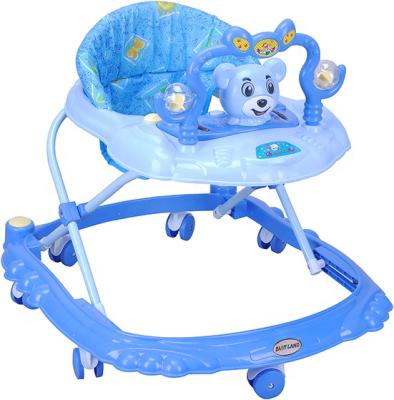 China music & 2021 BABYLAND Sale Gift Lightweight Promotional Dots New Baby Walker With Music Baby Cheap Plastic Single Walker for sale