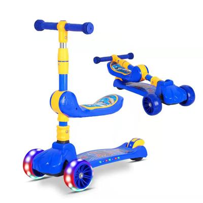 China BABYLAND Child Factory Best Price Kids Scooter With Seat Foldable Scooter Color Box Scooter PU Wheel With Light for sale